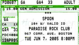 Spoon - June 7th, 2005 in Boston, MA