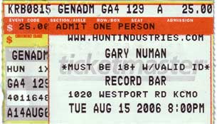 Gary Numan - August 15th, 2006 in Kansas City, MO