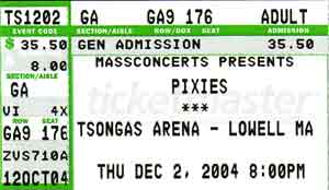 The Pixies - December 2nd, 2004 in 
		Lowell, MA