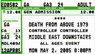 Death From Above 1979 - May 2nd, 2005 
		in Cambridge, MA