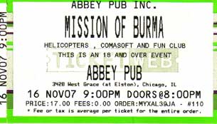 Mission of Burma - November 16th, 2007 in Chicago, IL